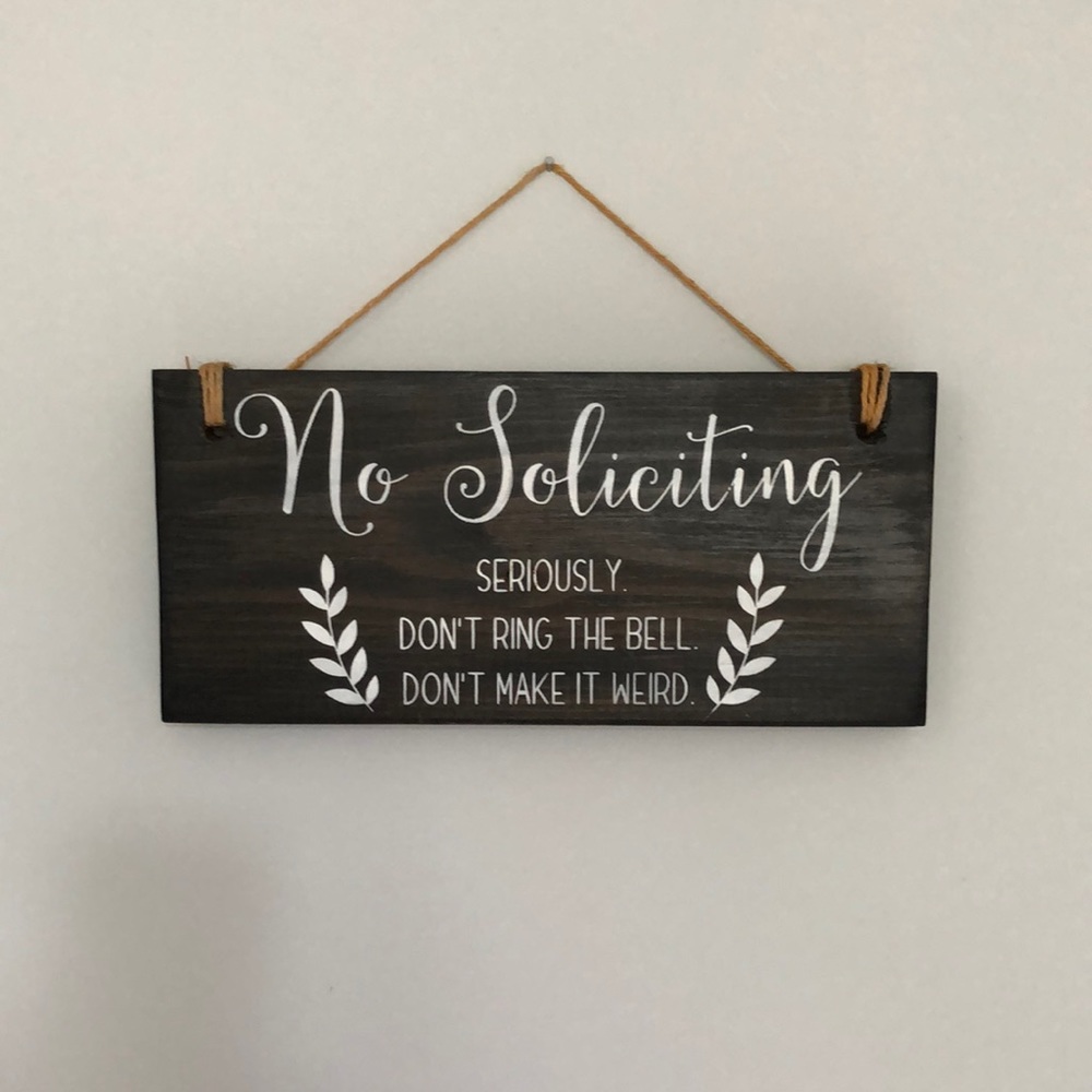 No Soliciting Custom Door Sign
